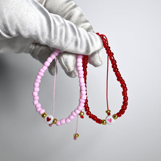 Pink & Red Bracelet Set