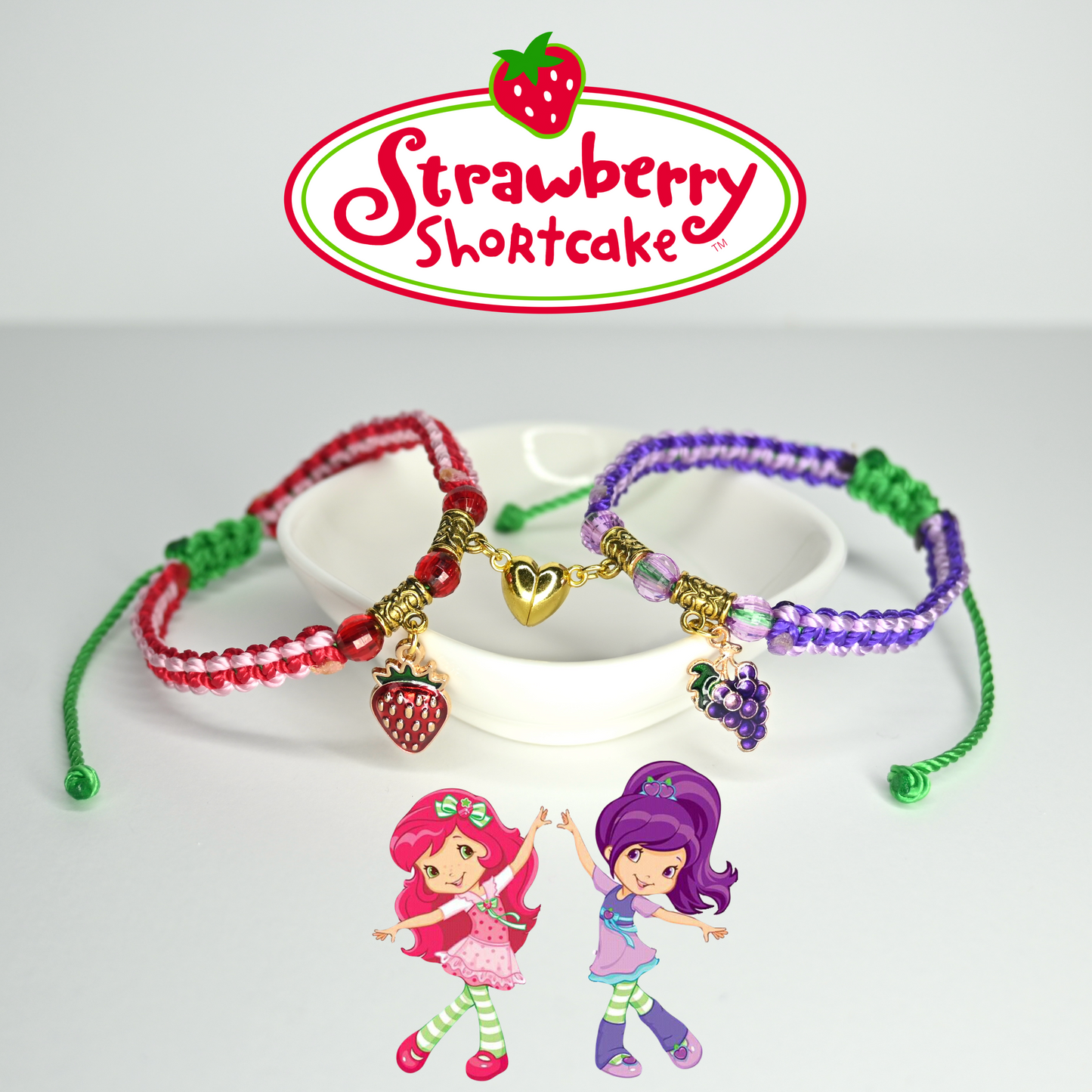 Strawberry Shortcake & Plum Pudding Matching Bracelet