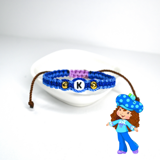 Blueberry Muffin Initial Bracelet