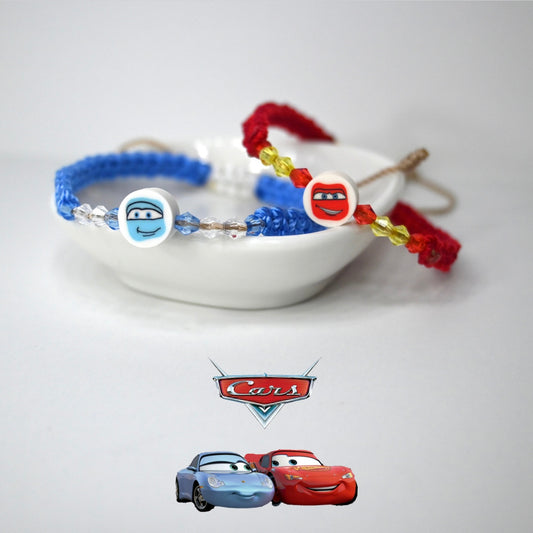 Lightning McQueen and Sally Matching Bracelet