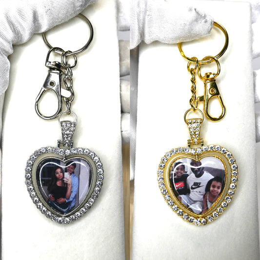 Double Sided Heart Keychain