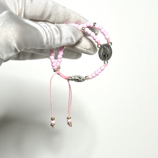 Pink Rosary Bracelet