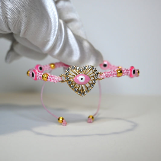 Rhinestone Heart Eye Bracelet