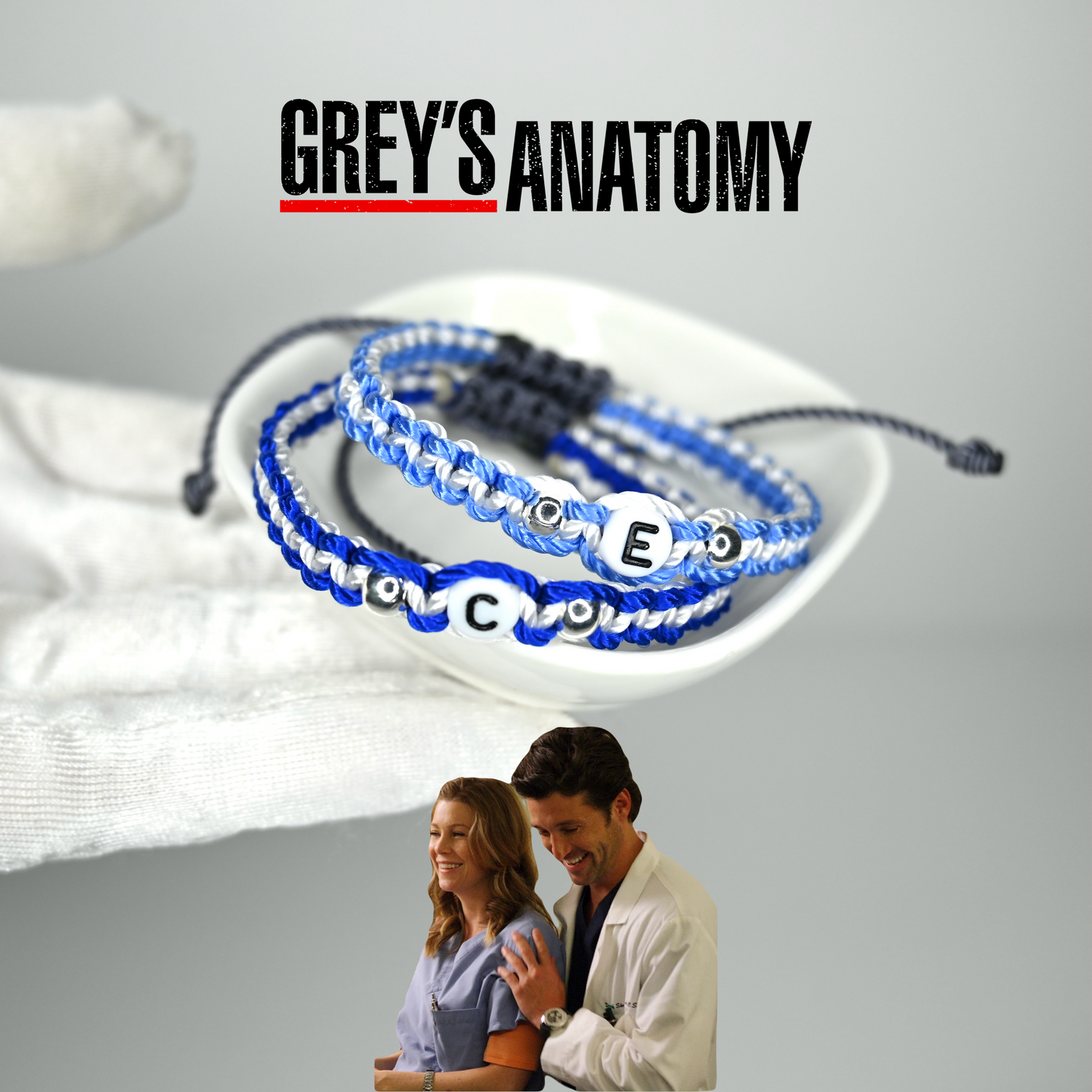 Greys Anatomy Matching Initial Bracelet