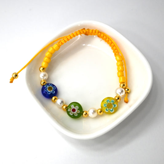 Yellow Glass Bracelet