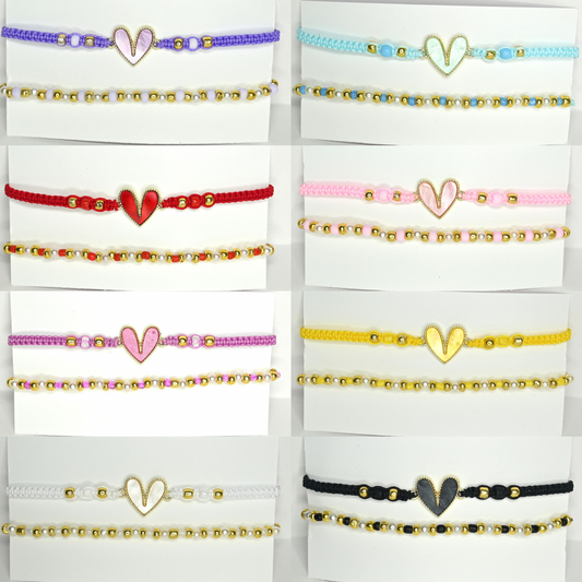 Heart Bracelet Set