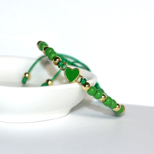 Green Heart Bracelet