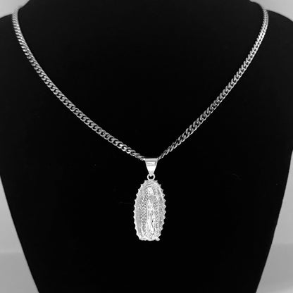 Virgin Mary Rhinestone Necklace