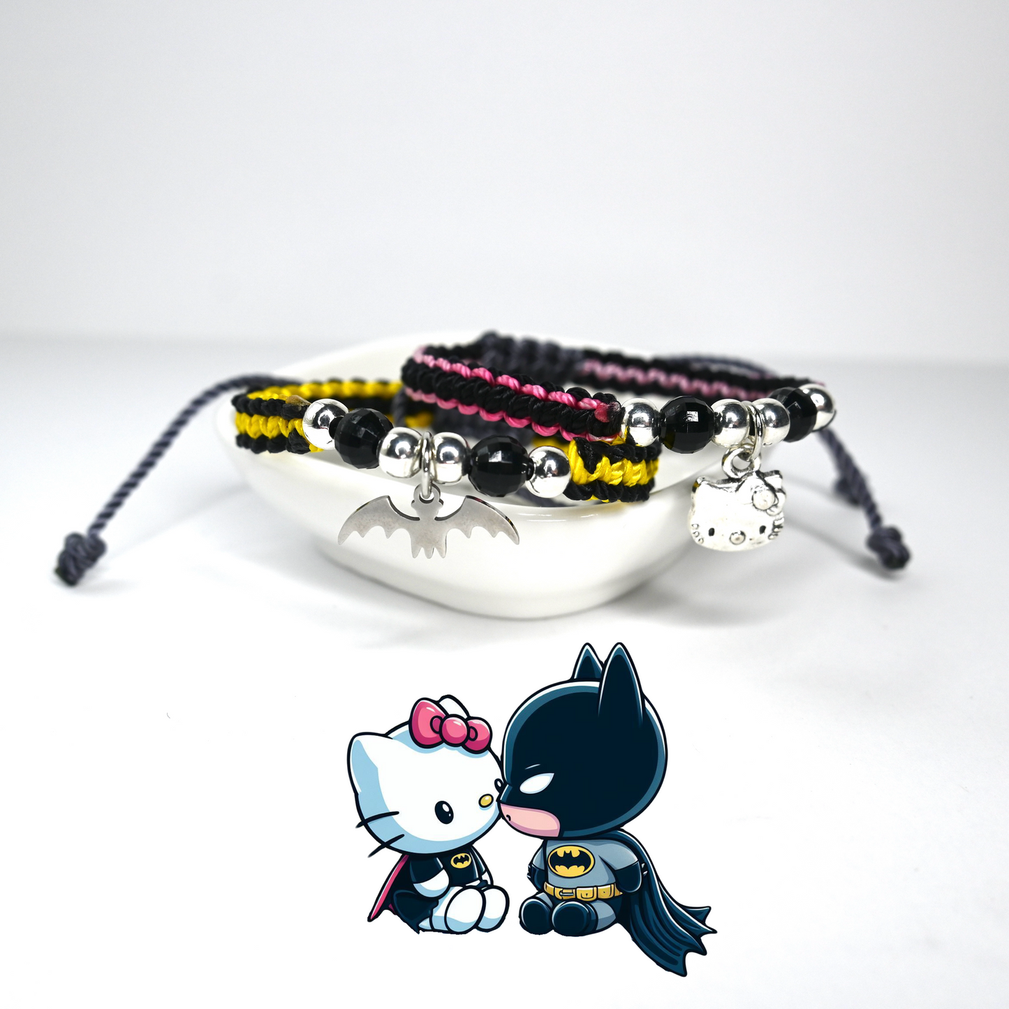 Batman X Hello Kitty Matching Bracelet