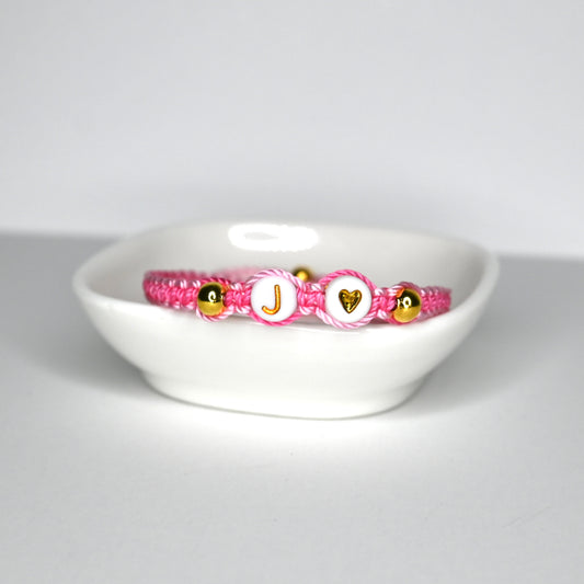 Pink Lover Initial Bracelet