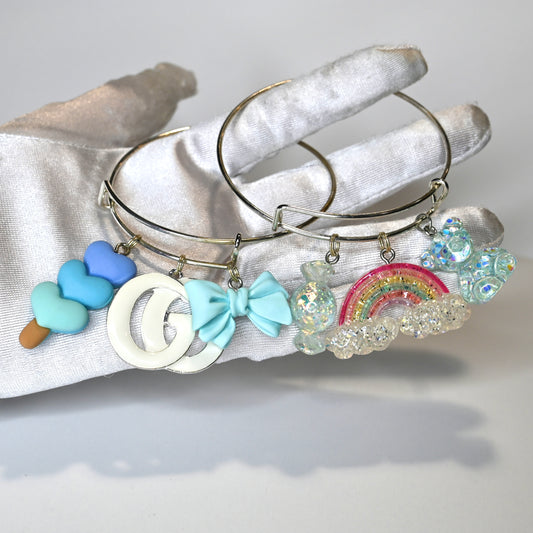 Blue Snow Bangle Set