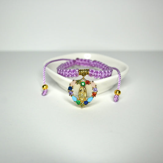 Purple Virgin Mary Bracelet